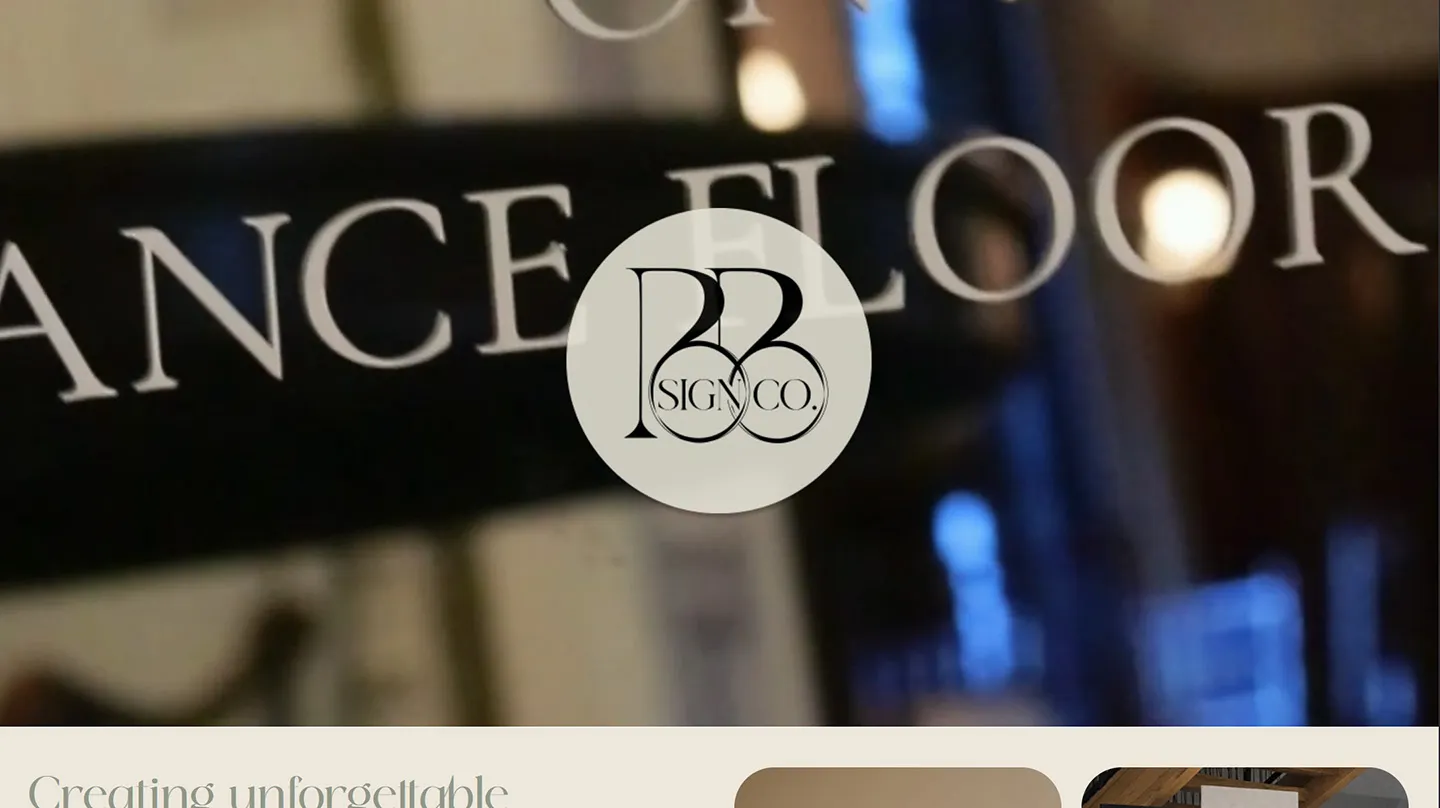 BB Sign Co. project screenshot