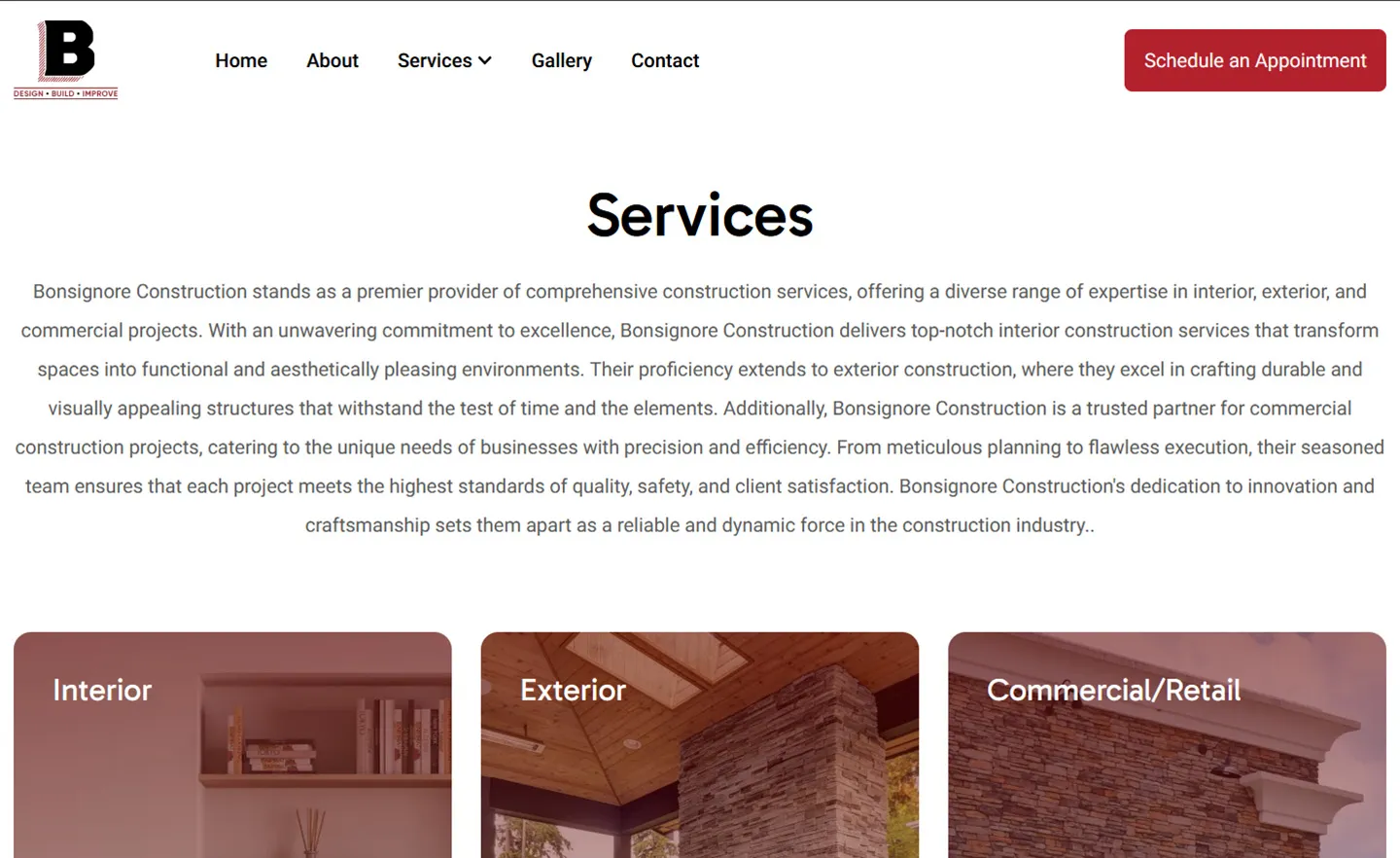 Bonsignore Construction screenshot 2