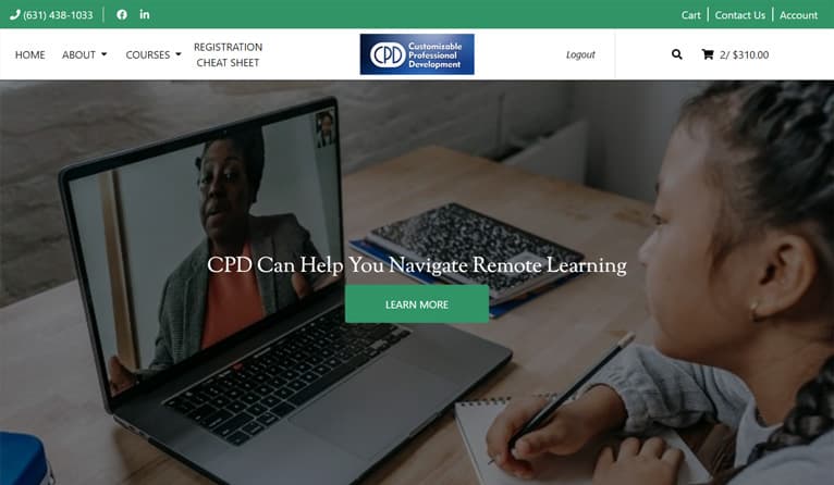 CPD Classes | VRTX Digital Website Portfolio