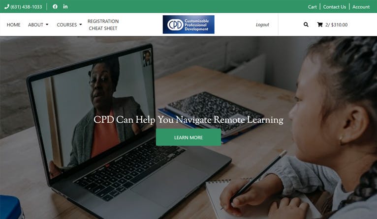 CPD Classes | VRTX Digital Website Portfolio